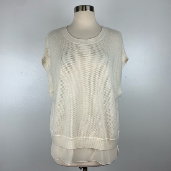 Vince Cap Sleeve cashmere & Silk Trimmed Sweater
XXS F3840 - Picture 2 of 9